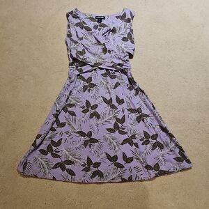 Lands' End Purple Sleeveless Cowl Neck Sundress